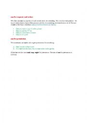 English Worksheet: use of can (B)