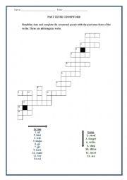 Past Simple Verbs Crossword