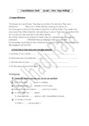 English Worksheet: REVIEW PAPERS module 1 and 2 grade 7
