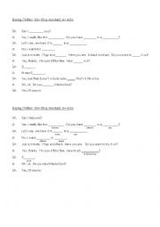 English Worksheet: Shopping role play