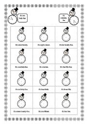 Telling the time with Mr. Snowman