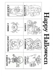 English Worksheet: Halloween characters vocabulary