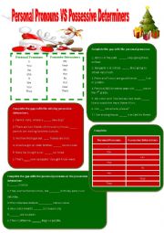 Personal Pronouns Vs Possessive Determiners