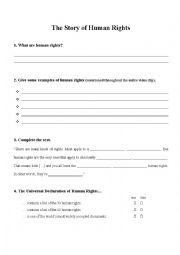 English Worksheet: The Story of Human Rights