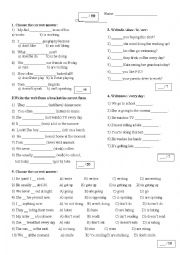 English Worksheet: Present Simple vs Present Continuous