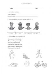 English Worksheet: DIAGNOSTIC TEST 3RD