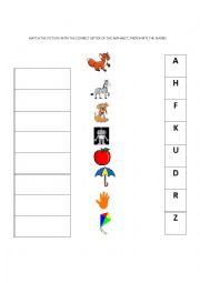 English Worksheet: ALPHABET