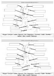 English Worksheet: Cities in the UK