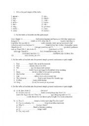 English Worksheet: Past simple