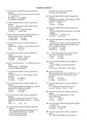 English Worksheet: Grammar tests-5 B1