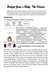 English Worksheet: A movie: Bridget Joness baby: the diaries 