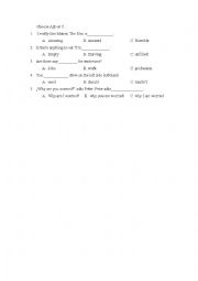 English Worksheet: TEST