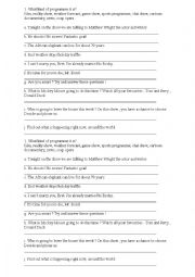 English Worksheet: Kinds of programmes