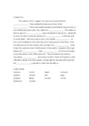 English Worksheet: Absolutely Invincible Chapter Ten Cloze Activity
