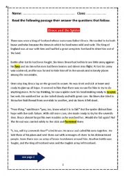 English Worksheet: Reading 