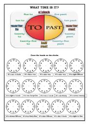 English Worksheet: What time is it?