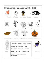 English Worksheet: Halloween vocabulary