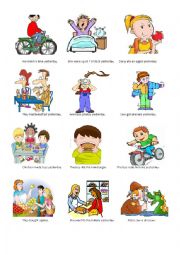 English Worksheet: Snap game by using irregular verbs