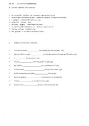 English Worksheet: DO  GO        Simple Present DOES/GOES