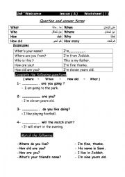 English Worksheet: worksheet