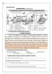 English Worksheet: school rules