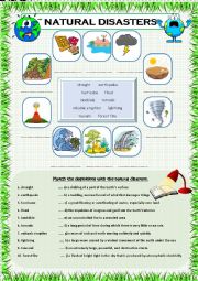 English Worksheet: Natural Disasters