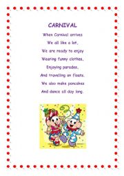English Worksheet: Carnival