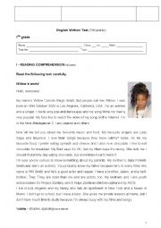 English Worksheet: Personal Identification, family