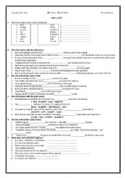 English Worksheet: Review exercises units 1/2/3 Moroccan Bac students