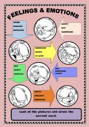 English Worksheet: Feelings and emotions