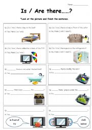 English Worksheet: There is There are