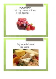 English Worksheet: Food Rap