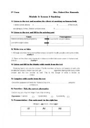 English Worksheet: smoking