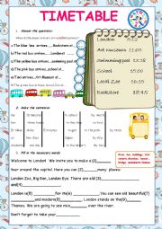 Transport. Timetable