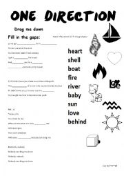 English Worksheet: One Direction - Drag me down - song 