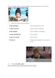 English Worksheet: Home alone 2 (hotel)