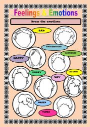 English Worksheet: Feelings and emotions