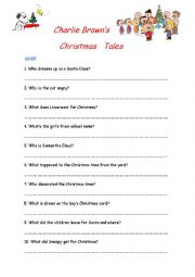 Charlie Browns Christmas Tales Worksheet