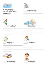 English Worksheet: present continuous 
