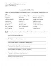 English Worksheet: job