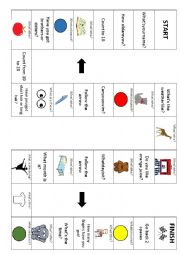 English Worksheet: Board game - basics