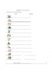 English Worksheet: Movers Irregular verbs 