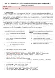 English Worksheet: exam