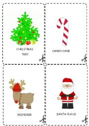 English Worksheet: Christmas flashcards