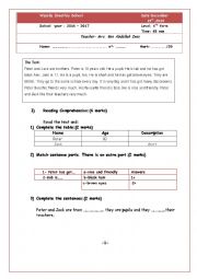 English Worksheet: 6th form test 1