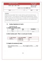 English Worksheet: 6th form test 1