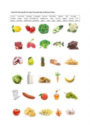 English Worksheet: Food products