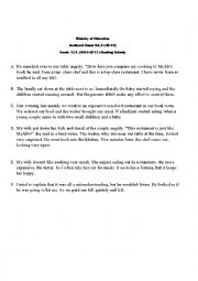 English Worksheet: Reading activity