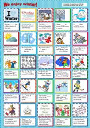 English Worksheet: We enjoy winter!