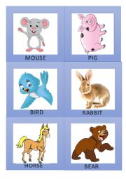 English Worksheet: animals clipart 1/3